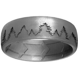 Silicone Rubber Wedding Ring for Men, Comfort Fit with Enhanced Trendy